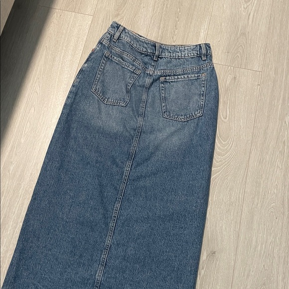 Garage Long Denim Maxi Skirt - Picture 9 of 13